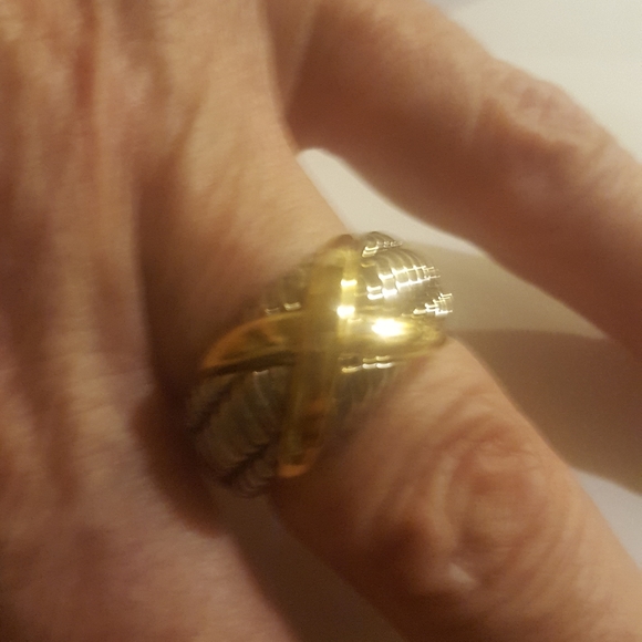 Braided X  Crossover Tapered Band Ring NEW DESIGNER 🧑‍🎨 INSPIRED 🧑‍🎨 crisscross - Picture 5 of 16